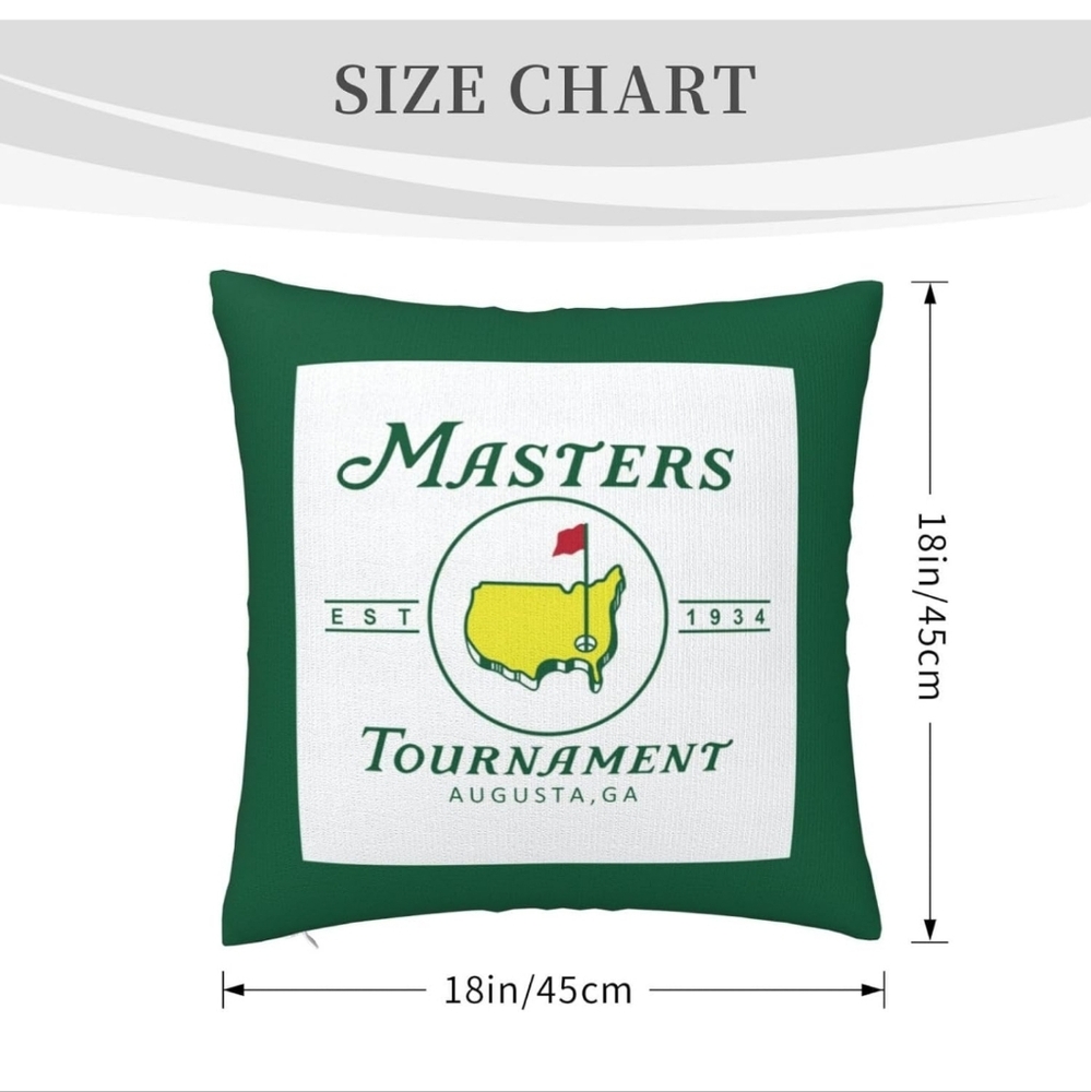 Golf Tournament Pillow Cases Square Decor Car Bed Bedroom Sofa Soft 18"X 18"Inch - Picture 3 of 5